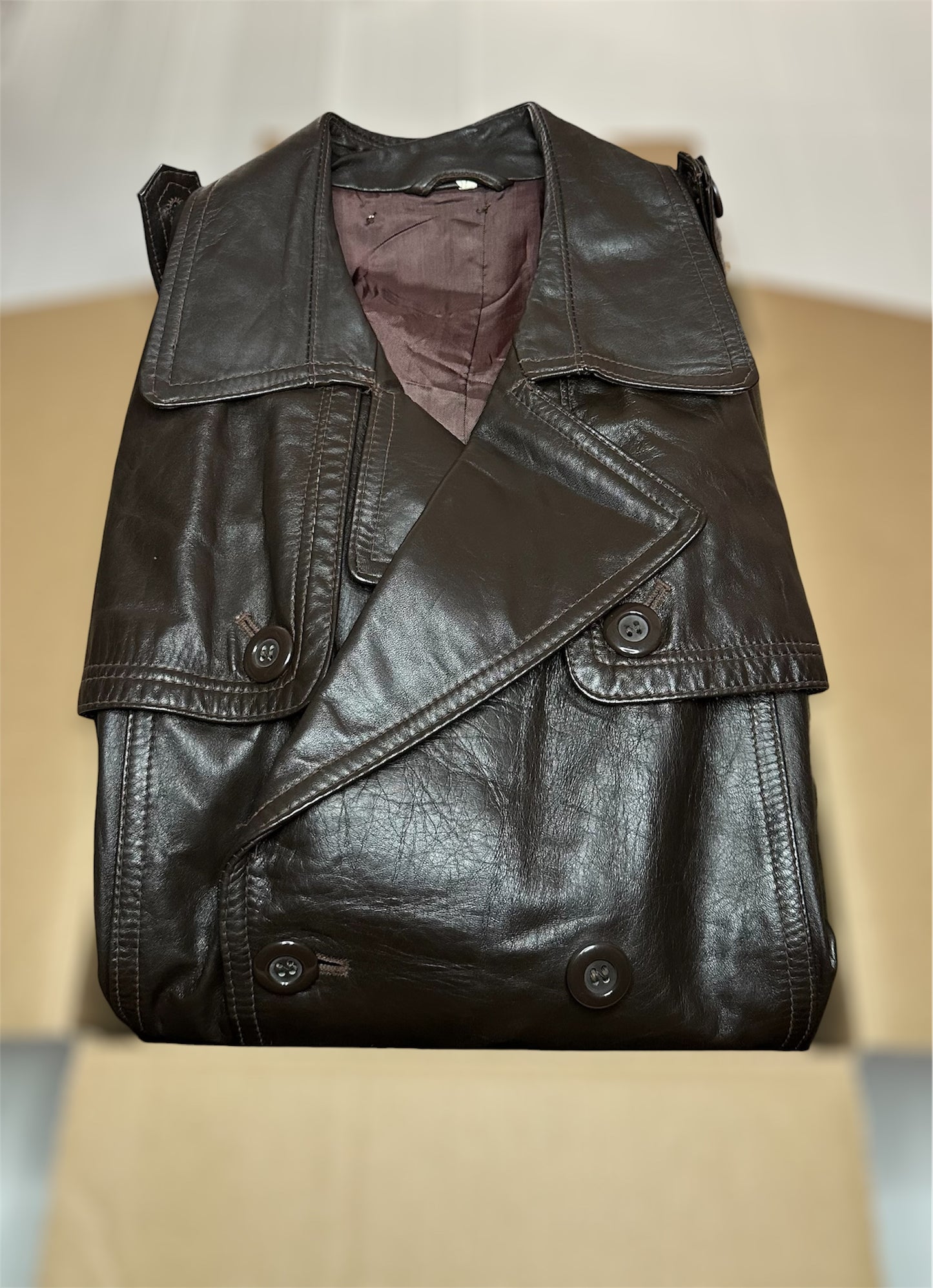 TRENCH PELLE VINTAGE